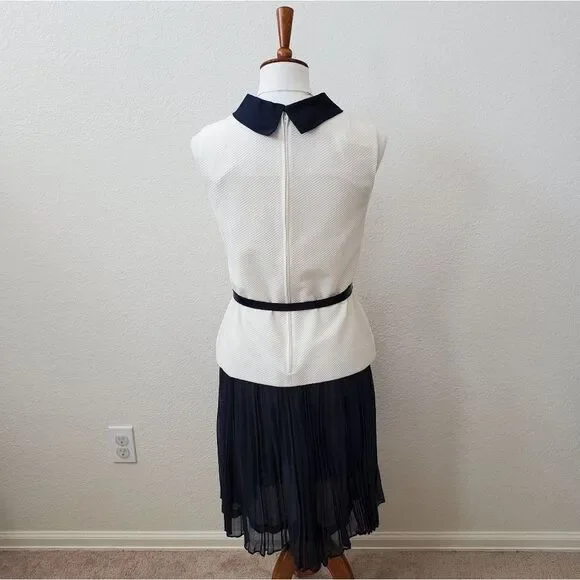 R&K Originals Vintage 2-Piece Sleeveless Dress or Uniform Set w/ Belt - Picture 3 of 16